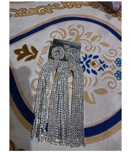 Dazzling Rhinestone Fringe Earrings