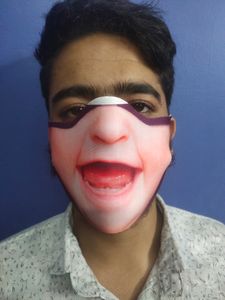 SET OF 10 FUNNY FACE MASKS, EASY BREATHABLE