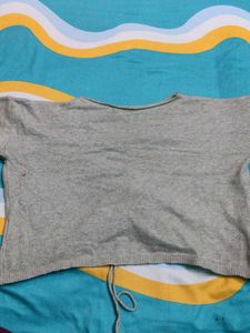 Beige Short Sleeve Top