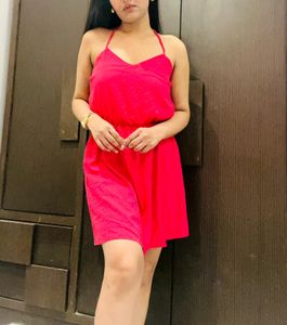 Pink Cute Back Dress
