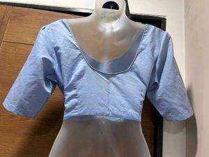 💙🥰Charming Sky Blue Luckonwi Chikankari Saree