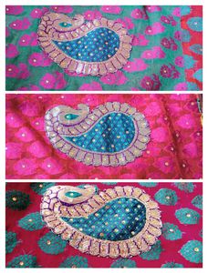 Heavy Worked ✨ Saree With Blouse (Multi Colour)