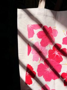 Floral Print Tote Bag