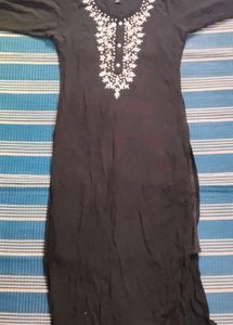 Black Embroidered Kurti
