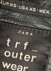 ZARA black Faux Fur Collar Jacket.. Without Belt