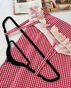 Gingham Sundress with Lace Trim🎀