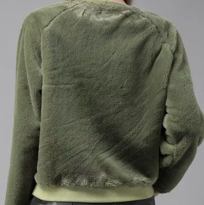 Fuzzy Olive Green Pullover