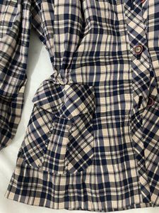 Cute Plaid Peplum Top
