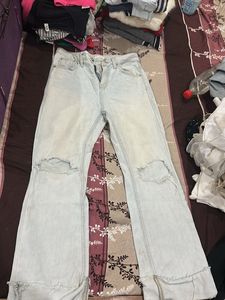 Ripped Wide Leg Jeans