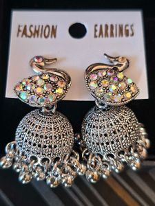 Swan Jhumka Earrings