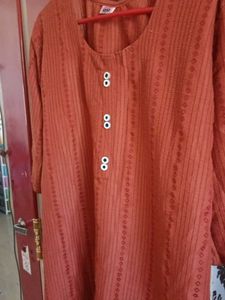 Elegant Brown Striped Kurta