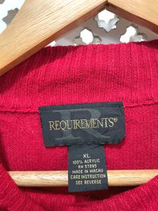 Imported Red Mock Neck Sweater C
