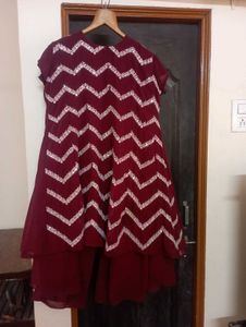 Maroon Kurta Set