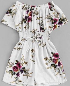 Fabrang White Floral Jumpsuit