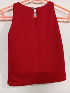 Red Sleeveless Top