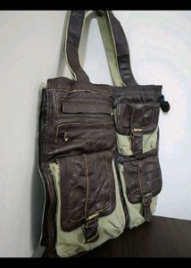 Vintage Y2k Canvas Bag With Many Pockets