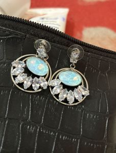 Blue Sparkle Stud Earrings