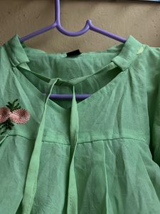 Mint Green Embroidered Tunic