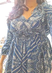 Blue Patterned Dress