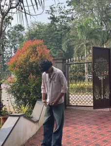 five sleeve shirt with square prints