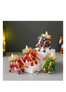 Red & Pink Elephant Tealight Candle Holders ✨