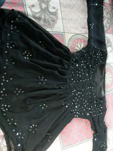 Black Embroidered Kurta