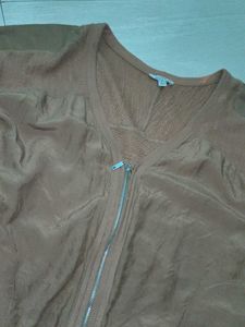 Brown Zip-Up Jacket