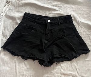 Black Denim Shorts