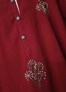New Kurti With Beads Work