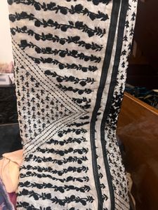 Hand Embroidered silk Dupatta