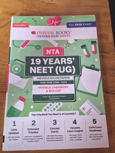 OSWAAL 19 Years NEET UG Previous Solved Paper 2025