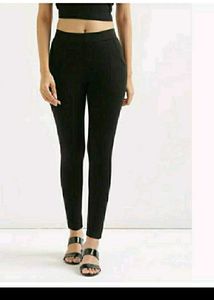 New SAADAA Women's 4 Way Black Stretchable Pant