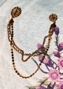 Saree Blouse Necklace with Chains