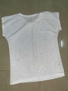 Transparent White Shimmery Top