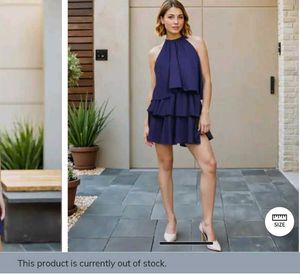 New with tag- Navy Tiered Mini Dress