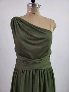 Elegant Olive Green Maxi Dress