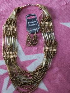 Beaded Necklace &amp; Earring Set