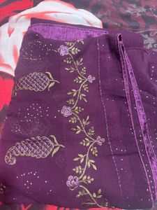 Purple Saree