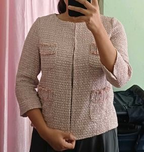 Elegant Tweed Style Jacket