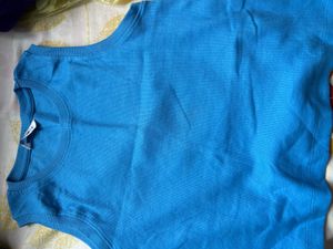 Ribbed blue Top for women