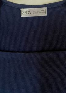 Square Neck Navy Blue Colour Top