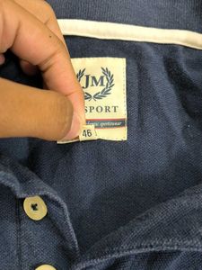 Navy Long Sleeve Polo Shirt