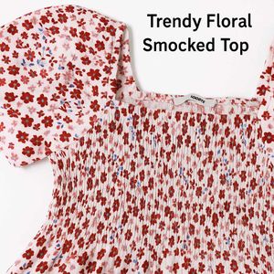 Floral Smocked Top