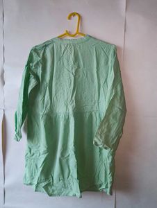 Pinteresty Mint green short kurti flower embroider