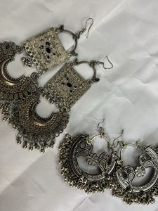 Ethnic Silver Earrings