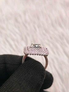 Sparkling Square Cocktail Ring