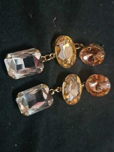 Sparkling Gemstone Drop Earrings