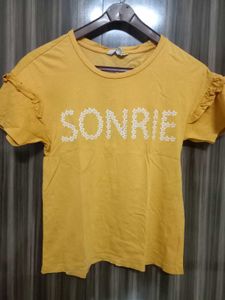Yellow 'Sonrie' Tee