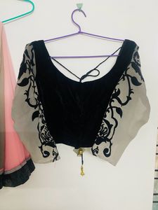 New Multi Colour Saree With Princess Cut Blouse