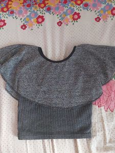 Stylish Gray Layered Top